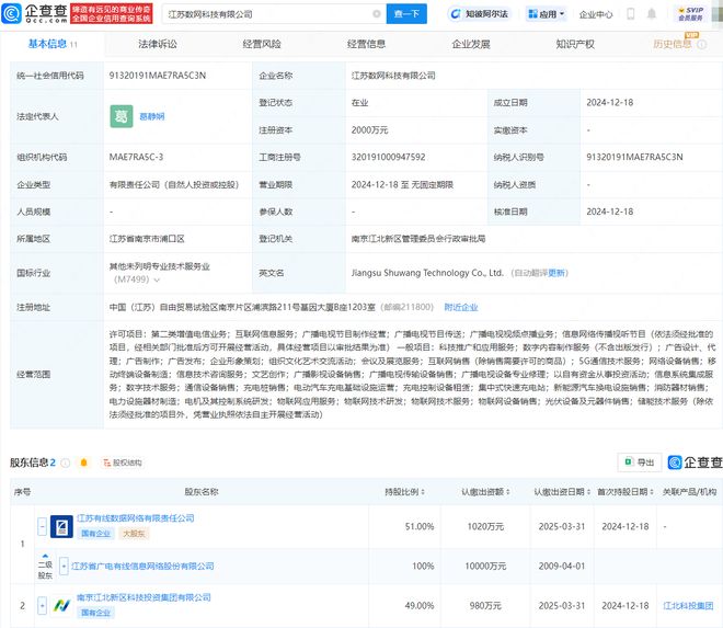 科技公司含集中式快速充电站业务qy球友会网站江苏有线等成立